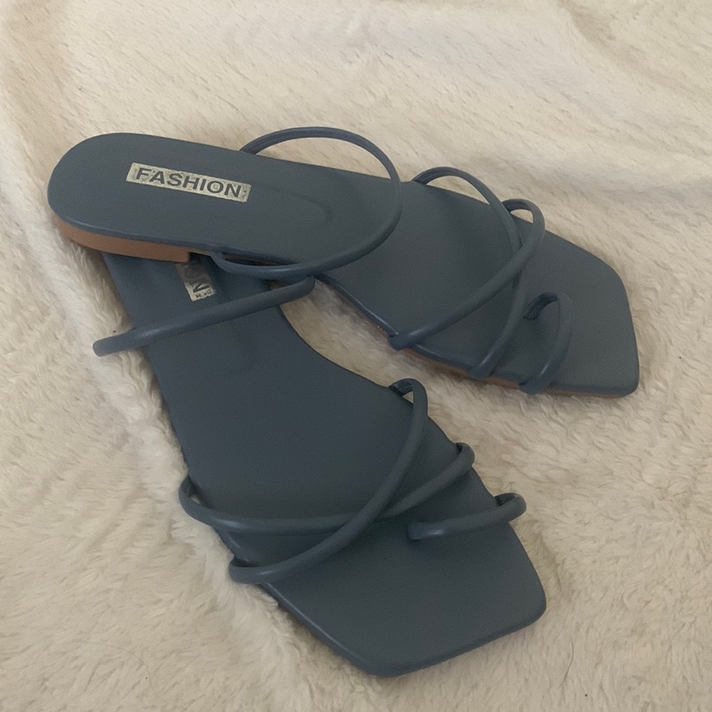 Blue sandals